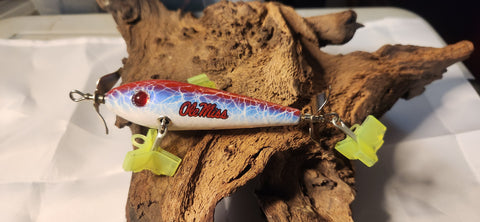 collegiate fishing lures Handcrafted wooden lures-College football colors – EZs Lures
