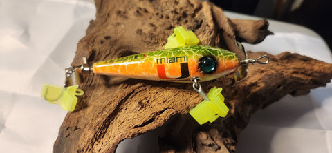collegiate fishing lures Handcrafted wooden lures-College football colors – EZs Lures