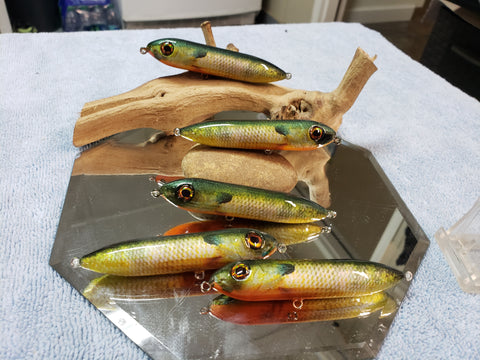 Ez's 4 handcrafted Wooden topwater lure (CHOPPER)
