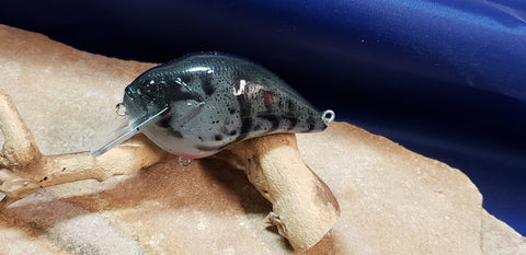 EZS LURES Custom Hand-Painted Bone White Crankbait - Freshwater Shad Fishing Lure
