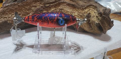 ezi fish lure Ez's 3" handcrafted wooden topwater lure (chopper blade)