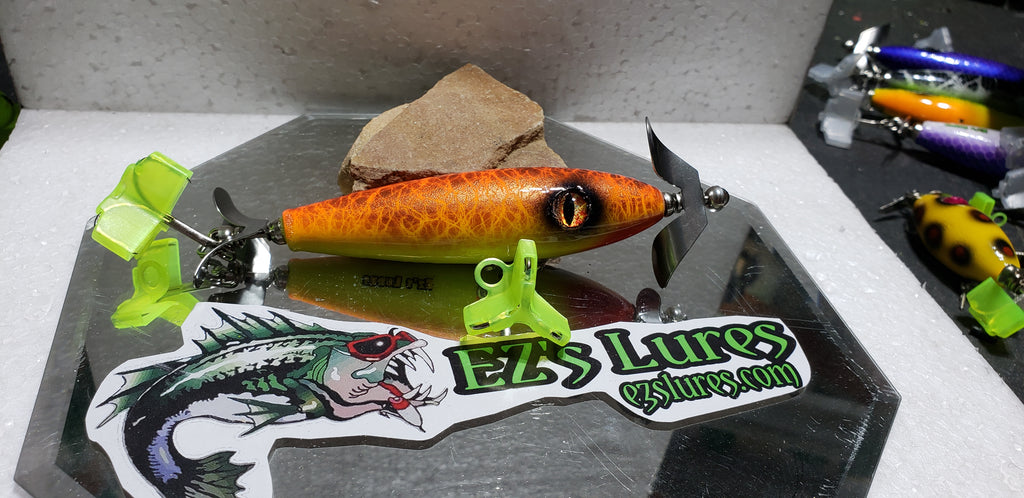 Ez's 4 handcrafted Wooden topwater lure (CHOPPER) – EZs Lures
