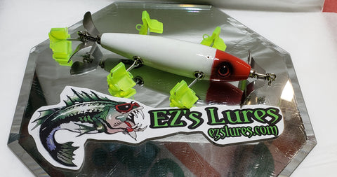 americana wood fishing lures LEVIATHAN USA Hand Painted Balsa Lure All A.C Wally's Lures Wooden Darter