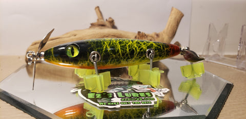 Ez's 5 hook Handcrafted Wooden Topwater (Bayou Minnow) EZs Lures Ez's 5 hook Handcrafted Wooden Topwater (Bayou Minnow) EZs Lures