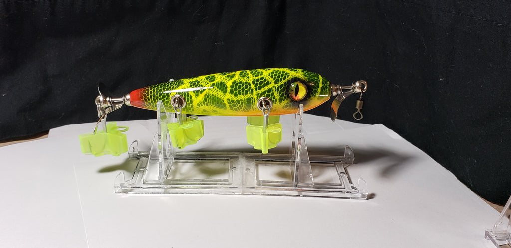 Ez's 5 hook Handcrafted Wooden Topwater (Bayou Minnow)